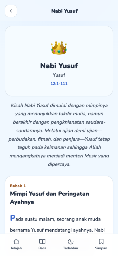 Skrin KISAH AL-QURAN dalam Tafsir Surah